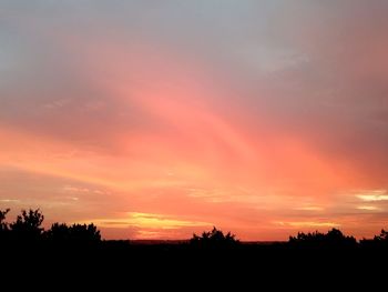 Scenic view of dramatic sky during sunset