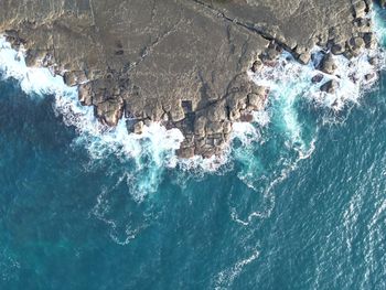 High angle view of sea