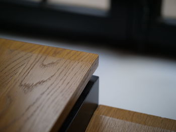 Close-up of open book on table