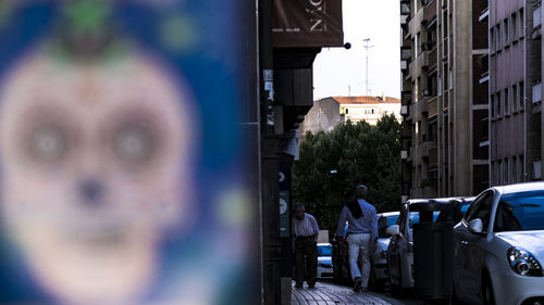 People on street in city