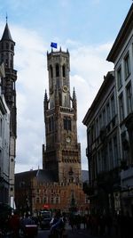 View of clock tower in city