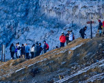 Group of people on mountain