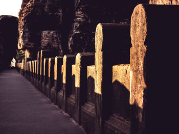 Stone structure at cemetery