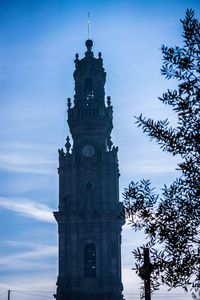 Low angle view of tower against clear sky