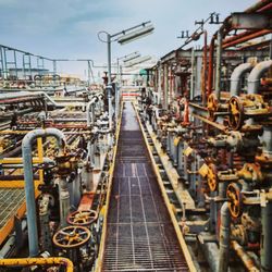 High angle view of machinery