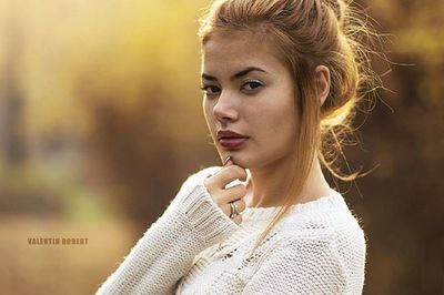 Close-up portrait of young woman