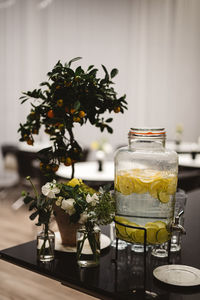 Close-up of drink on table