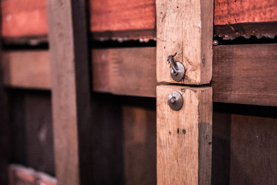 Close-up of old door