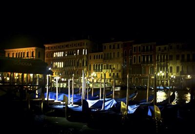 Illuminated city at night