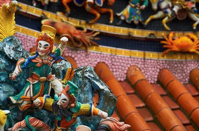 Low angle view of statue in temple