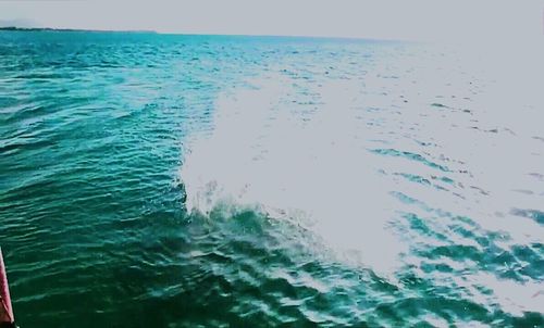 Close-up of sea against sky