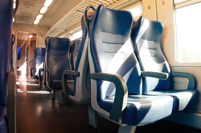 Empty seats in train