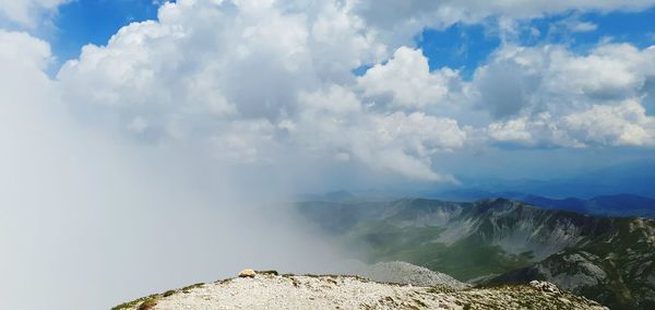 Panoramic view of mountain against sky