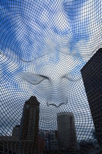 Low angle view of modern buildings in city