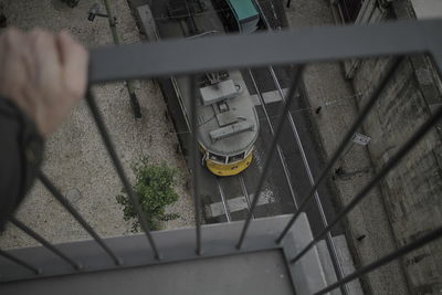 High angle view of tramway