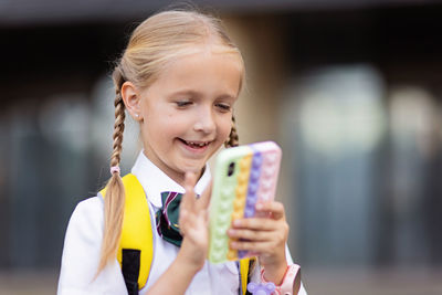 Portrait of a girl smiling