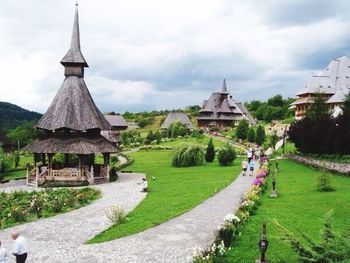 Built structure against cloudy sky