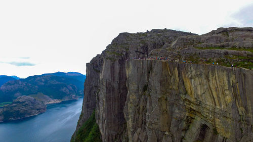 Scenic view of rocky mountains against sky
