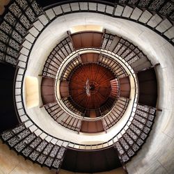 Low angle view of spiral staircase