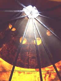 Low angle view of illuminated lights