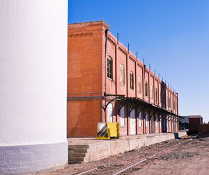 Exterior of building against clear blue sky