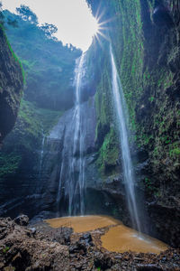 Scenic view of waterfall