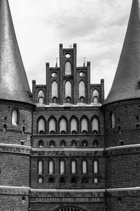 Low angle view of historical building against sky