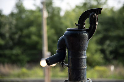 Close-up of broken water pump