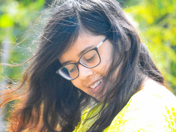 Close-up portrait of young woman