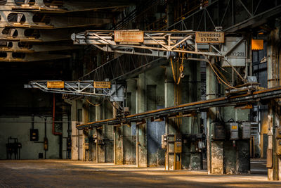 Interior of abandoned factory