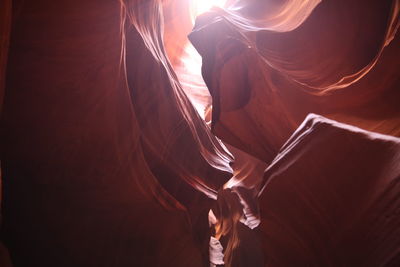 Low angle view of rock formations