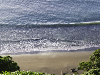High angle view of beach