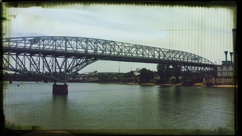 View of bridge over river