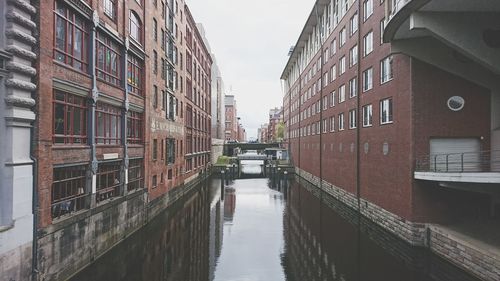 View of canal along buildings