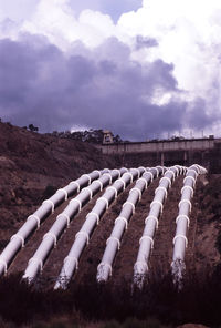 Built structure against cloudy sky