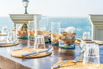 Place setting on table