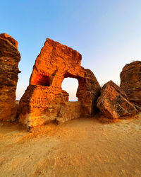 Rock formations in desert