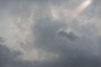 Low angle view of storm clouds in sky