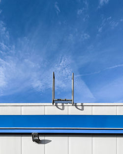 Low angle view of ship against sky