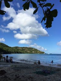 View of tourists on beach