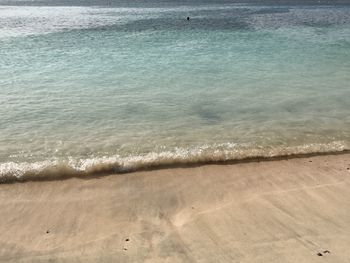 High angle view of beach