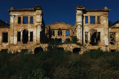 Old building against clear sky