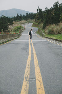 Road passing through country road