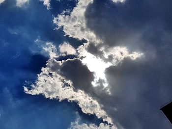 Low angle view of clouds in sky