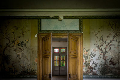 Entrance of building