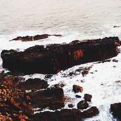 Rocks in sea