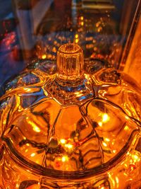 Close-up of illuminated lamp