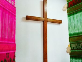 Close-up of open door of building