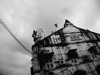 Low angle view of built structure against sky