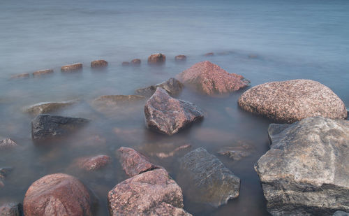 Rocks in sea